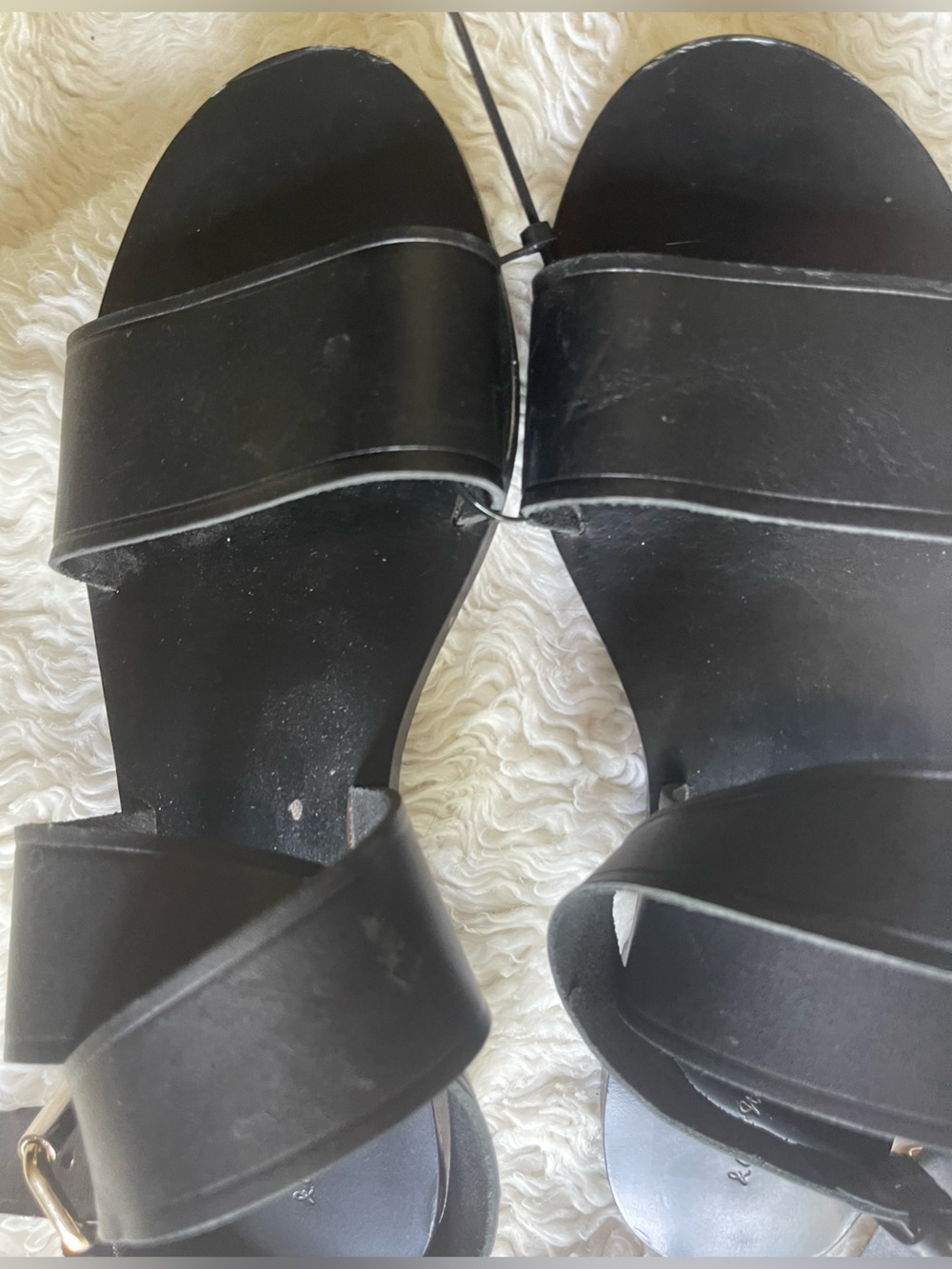 and other stories black criss cross leather sandals size 39 US 8.5
